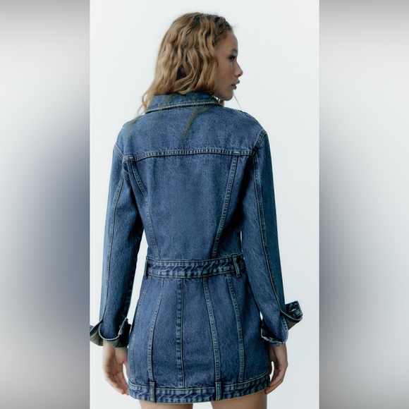 Zara TRF Denim Dress - Picture 2 of 5